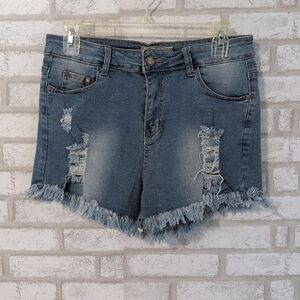 Distressed Denim Women Shorts